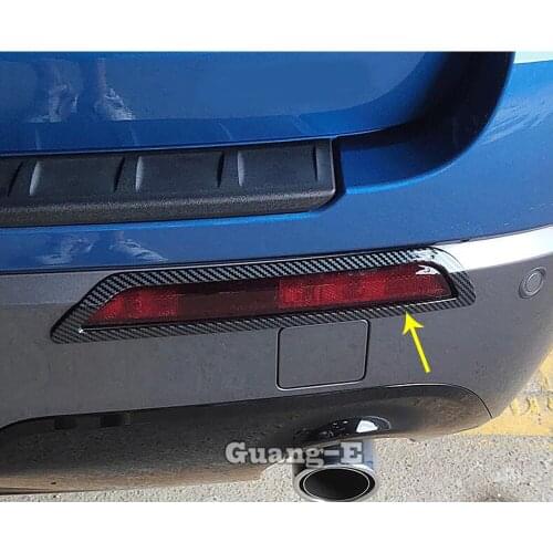 Car Styling Detector Stick Cover Trim Back Tail Rear Fog Light Lamp Frame Panel Parts 2pcs For Ford Explorer U625 2019 2020 2021