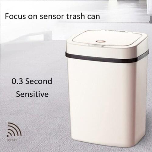Touchless Trash Can Automatic Sensor Dustbin Battery ABS Plastic Zero Waste Recycle Compost Bins Bathroom Garbage Rubbish Bin