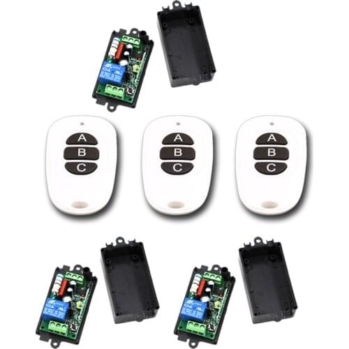 Wireless Remote Control Switch RF Remote Switch System AC 110V 220V 10A Relay Receiver Transmitter 315Mhz 433Mhz