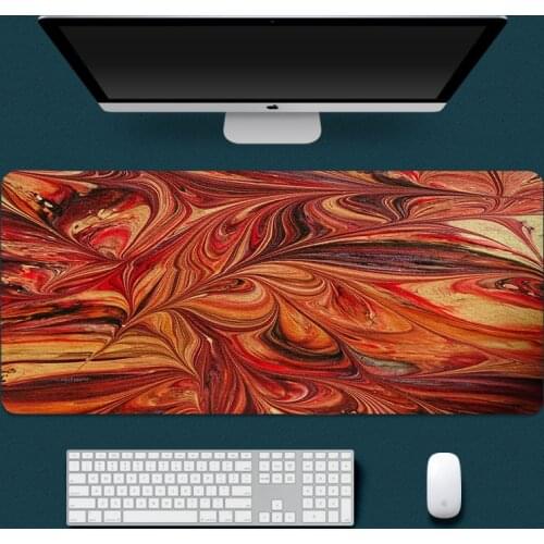 Large Mouse Pads Are Best-selling Games Marble Texture Red Wear-resistant Edges PC Laptops Office Supplies Rubber Silicone