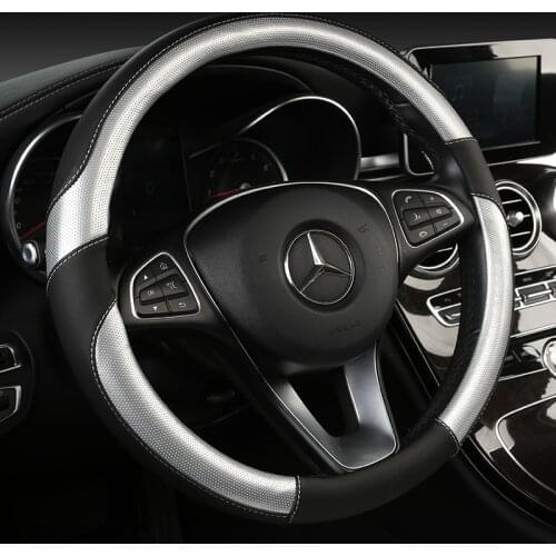 DERMAY Car Steering Wheel Cover Fashion Women Lady PU Leather for 37-38cm Steering Wheel Auto Interior Accessories