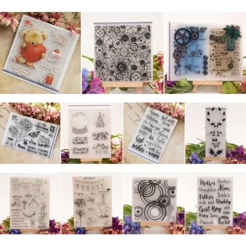 Flower DIY Silicone Clear Stamp Cling Seal Scrapbook Embossing Album Decor Craft QW