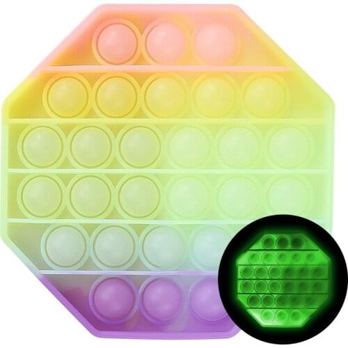 Night Luminous Fidget Reliver Stress Toy Rainbow Antistress Toys Adult Children Sensory Toy To Relieve Autism Toys for Kids