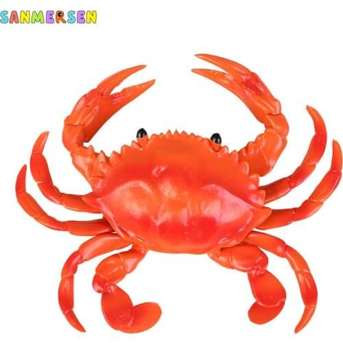 Simulation Mini Crab Lobster Sound Toys Squeeze Animal Toys Home Decor Kids Realistic Sea Animal Antistress Decompression Toy