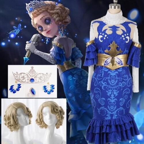 Game Identity V Cosplay Costumes Survivor Emily Dyer Cosplay Costume Firefly Skin Dresses clothes Costume Suits Wig crown Ring