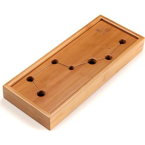 Creative Seven star Kung Fu Tea Set Natural Bamboo Tea Tray Rectangular Traditional Bamboo Tea Tray Chahai Tea Table bamboo tray