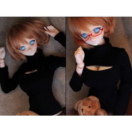 [wamami] 50# Black/White Chest Op Sweater/Tight Knitwear For 1/4 MSD 1/3 DD SD AOD BJD Girl Doll