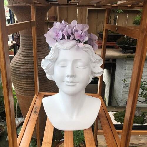 Marilyn Monroe Portrait Flower Pot Planter Art Flower Pot Creative Retro Courtyard Decorative Resin Flower Pot
