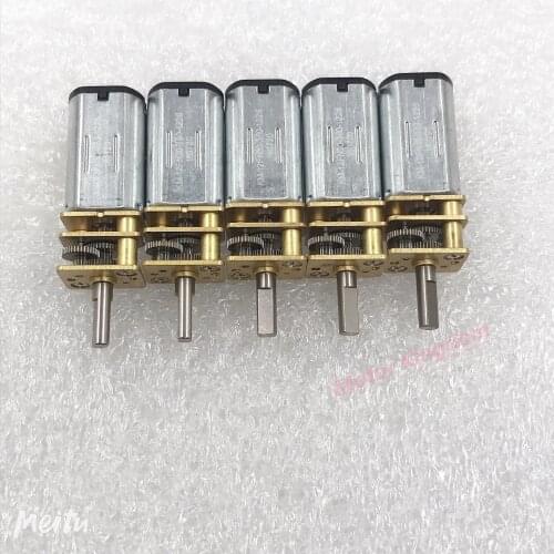 5pcs/lot Micro N30 Full Metal Gear Motor DC 6V-12V 15RPM-30RPM Slow Speed Large Torque Electric Motor DIY Robot Car