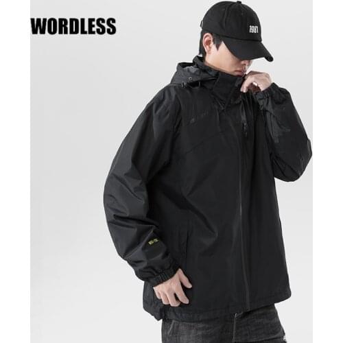 Mens Windbreaker Jacket New Outdoor Waterproof Detachable Hood Jacket Design L-6XL Warm and Windproof Mens Jacket Chaqueta