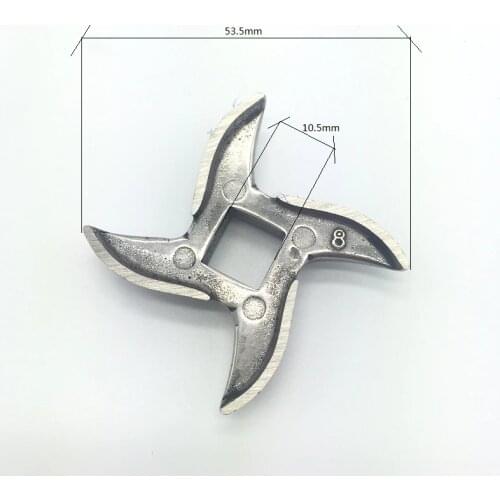 NO.8 balde stainless steel meat grinder round blade cross SS420