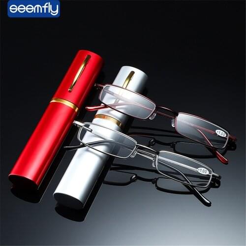Seemfly Unisex Reading Glasses Men Women Ultralight Portable Anti-fatigue HD Presbyopia eyeglasses Diopter +1.0 1.5 2.0 3.0 4.0