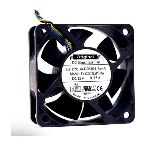 Original 100% working ForFoxconn PV602512ESPF 0A Server Cooling Fan DC 12V 0.35A 60x60x25mm 4-wire
