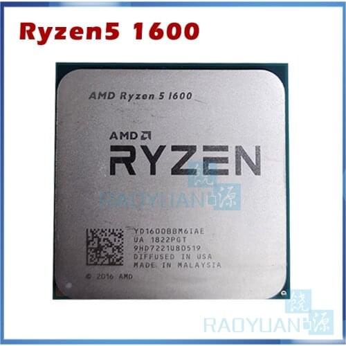 AMD Ryzen 5 1600 R5 1600 R5 PRO 1600 3.2 GHz Six-Core Twelve-Thread 65W CPU Processor YD1600BBM6IAE YD160BBBM6IAE Socket AM4