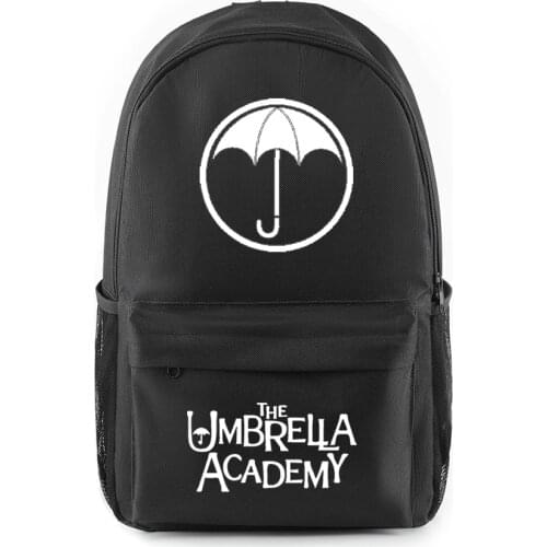 THE UMBRELLA ACADEMY Fashion Oxford Cloth Shoulder Backpack Printed Multi Zipper Pack Casual Girls Student School Bag