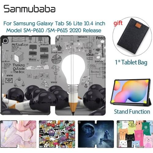 Sanmubaba Tablet Case For Samsung Galaxy Tab S6 Lite 10.4 inch 2020 PU Leather Flip Stand Smart Funda Coque SM-P610 SM-P615