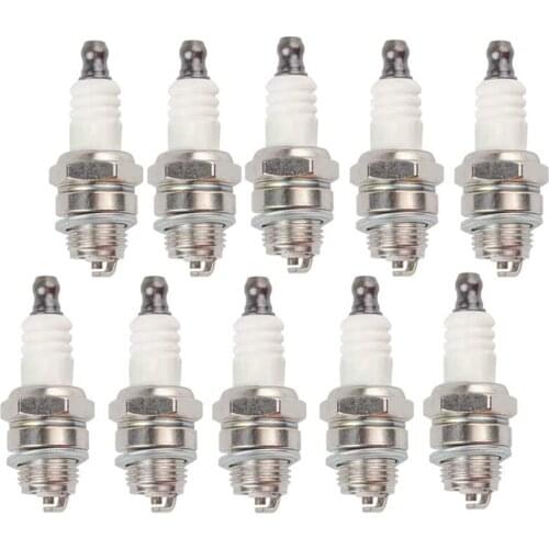 10Pcs L7T Spark Plug for Trimmer Blower Chainsaw Brushcutter Strimmer Lawn Mower