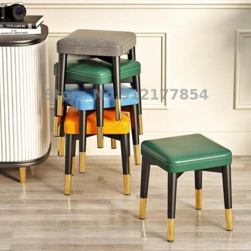 Home Light Luxury Low Stool Stackable Coffee Table Stool Square Stool Simple Modern Sofa Shoe Stool