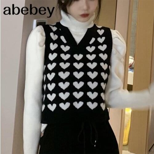 Fashion Autumn Women Sweater 2020 Korean Womens Elegant Student V-neck Pullover Loose Casual Knitting Tops Outerwear Vest PZ3410