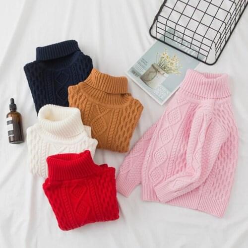 1-7Yrs Boys Toddler Girls Sweaters 2020 Autumn Warm Kids Boys Sweaters Knit Pullover Baby Girl Sweater Outerwear Clothing