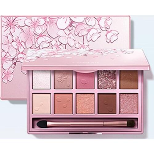 CARSLAN Ten Color Eyeshadow Super Hot Earth Matte Glitter Waterproof and Durable