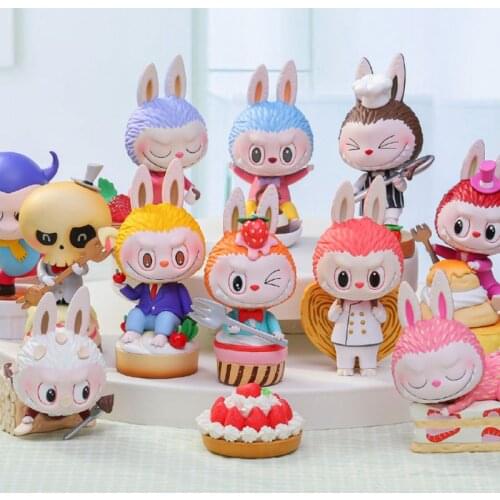 LABUBU The Monster Patisseries Series Action Figure Doll Toys Cute Labubu Blind Box Room Decoration Lovely Gifts for Kids Girls