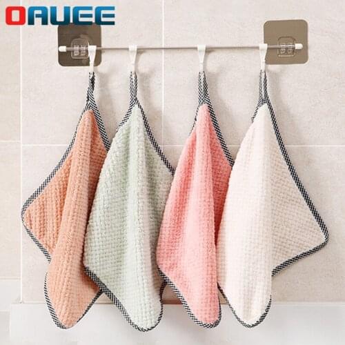 1/5PCS Cleaning Cloth Towel Dish Cloth Microfiber cloth Dish Rag Kitchen Absorbent Non-stick Oil Thickened Cloth Dish towels