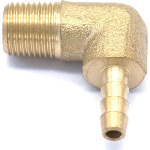 1/8" NPT Male x 3/16" Hose Barbed Tail Elbow Brass Fuel Fittings Connectors Adapters 229 PSI