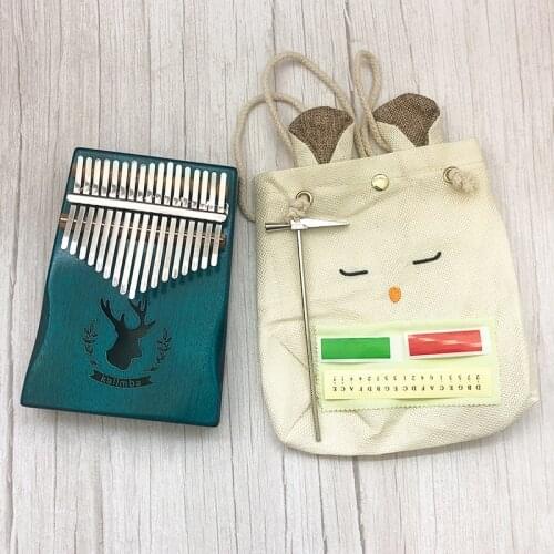 17 Key Finger Kalimba Paino Mbira Sanza Thumb Piano Pocket Size Supporting Bag Cega Keyboard Marimba Wood Musical Instrument