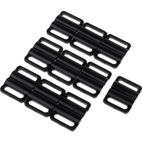 20 Pairs Bikini Clips Hook& Snap Plastic Clasps Strap Bra Fastener Swimwear