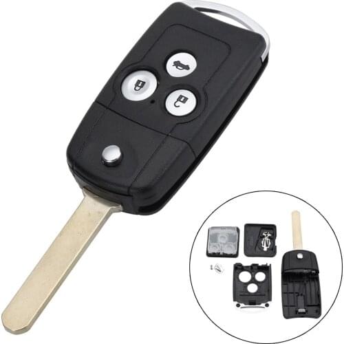 3 Buttons Car Remote Flip Key Fob Case Shell Upgrade For Honda for Civic for Accord Jazz CRV