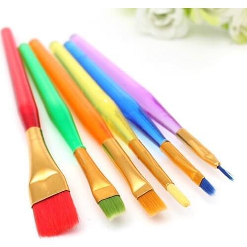 6Pcs/Set Fondant Cake Brush Decorating Painting Tool Icing Set Dusting Sugar DIY Pastry Cooking Tool