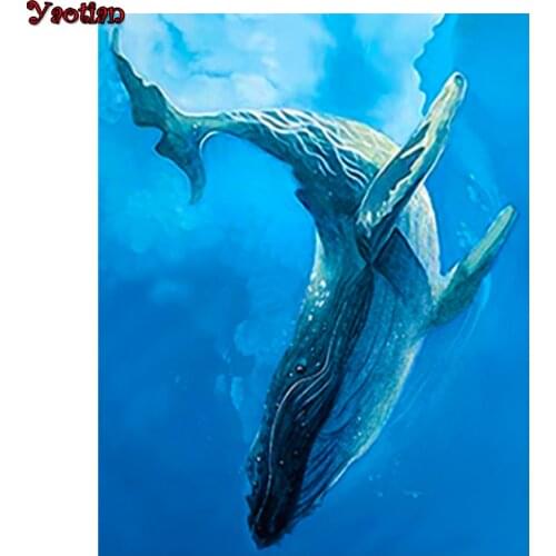 5D Diamond Painting Ocean Animal Diamond Embroidery Cross Stitch Whale Dolphin Mosaic Wall Art Poster Modern Anime Decor New