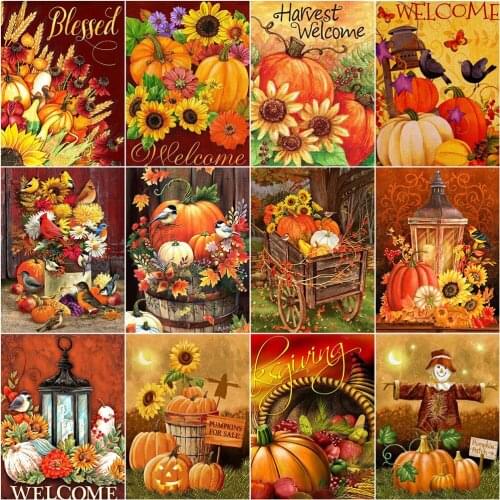 AZQSD Diamond Painting Bird Mosaic Picture Of Rhinestones Home Decor Diamond Embroidery Sale Pumpkin Halloween Handmade Gift