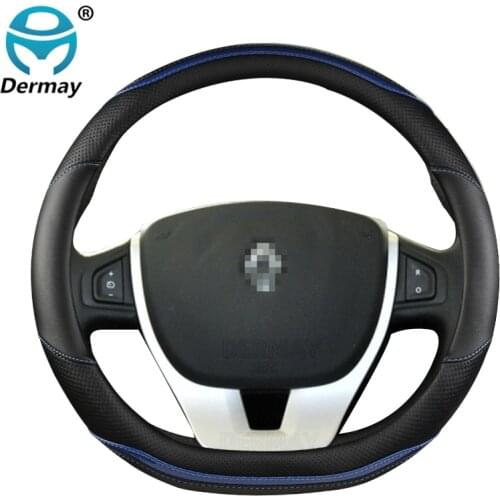 For Renault Laguna 2 3 4 Car Steering Wheel Cover Breathable Microfiber Leather + Carbon Fiber Fashion Auto Accessories