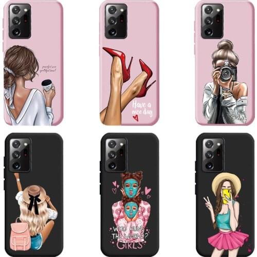 For Samsung Note 20 Ultra Note20 Cover Cases Pretty Girls Cute Soft Back Phone Case For Fundas Samsung Galaxy Note 20 Ultra Case