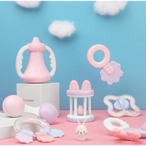 Infants And Young Childrens Hands Can Bite Rattles Educational Toys Newborn Babys Educational Teether Can Bite Rattles Toys
