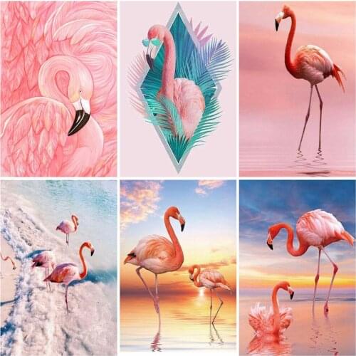 EverShine Diamond Embroidery Animals Mosaic Art Set 5D Full Square Diamond Painting Flamingo Cross Stitch Hot Sale Home Decor