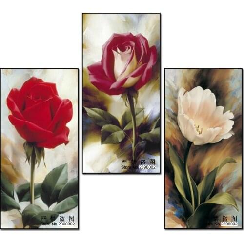 Red Rose Diamond Mosaic Full Square Embroidery Flower Diamond Cross Stitch Posters Set Home Decoration Diy Pasted Painting Gift
