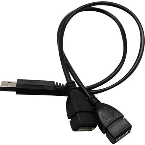 HOT 30cm Y Splitter Hub Power Cord Adapter Cable USB 2.0 A Male To 2 Dual Female Jack
