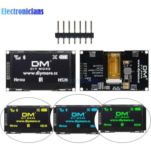 White/Blue/Green/Yellow 2.42" inch LCD Screen 128X64 OLED Display Module IIC I2C SPI Serial SSD1309 128*64 for Arduino C51 STM32