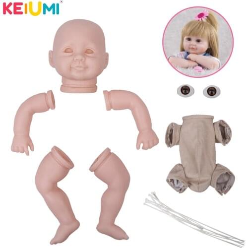KEIUMI 18Inch Unpainted Mould Reborn Doll Kit Cute Unfinished DIY Kid Toy Vinyl For Childrens Birthday Present