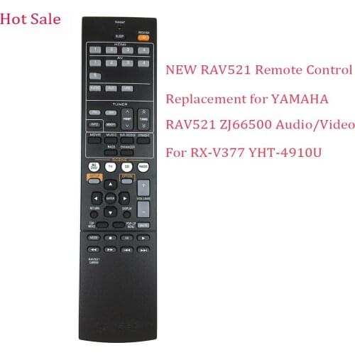 NEW RAV521 Remote Control Replacement for YAMAHA RAV521 ZJ66500 Audio/Video Receiver Remote Control For RX-V377 YHT-4910U
