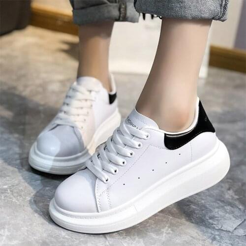Plus Size 36-44 Lovers shoes Mens Women Chunky Sneakers White Shoes Leather Sport Run Thick Sole Outdoor Jogging Sneaker 8448N