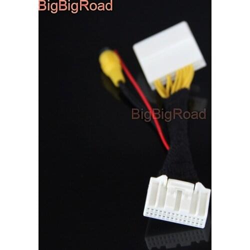 BigBigRoad Car Rear View Parking Camera Adapter Connector Wire 28 Pins For Mazda 2 Mazda2 Demio DJ CX5 CX-5 CX 5