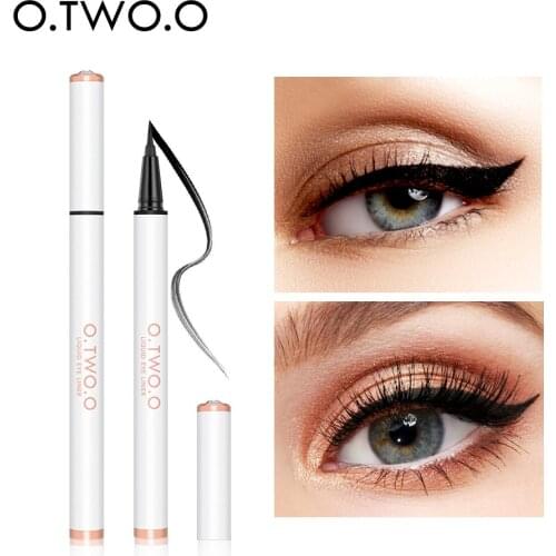 O.TWO.O Eyeliner Liquid 24 Hours Long Lasting Black Waterproof Not Smudge Matte Eye Liner Quick Dry Makeup Official Products