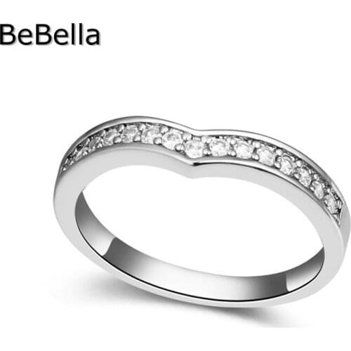 Romantic Women Heart Imitation Diamonds Ring For Girl Friend Made With AAA Grade Cubic Zirconia For Wedding Jewelry