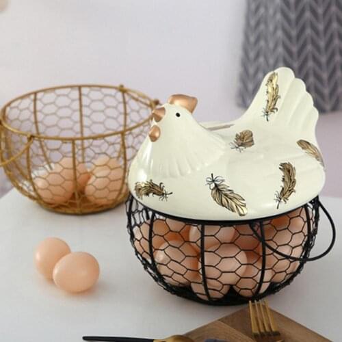 Foldable Large Capacity Egg Fruits Storage Basket Kitchen Sundries Holder Decor