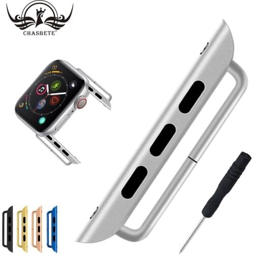 Stainless Steel Watch Band Connector 38mm 42mm for iWatch Apple Watch / Sport / Edittion Metal Accessory Black Silver Rose Gold