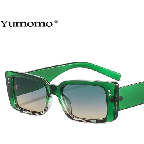 Classic Fashion Small Rectangle Sunglasses Women Retro Colorful Gradient Eyewear Men Steampunk Sun Glasses Unisex Shades UV400